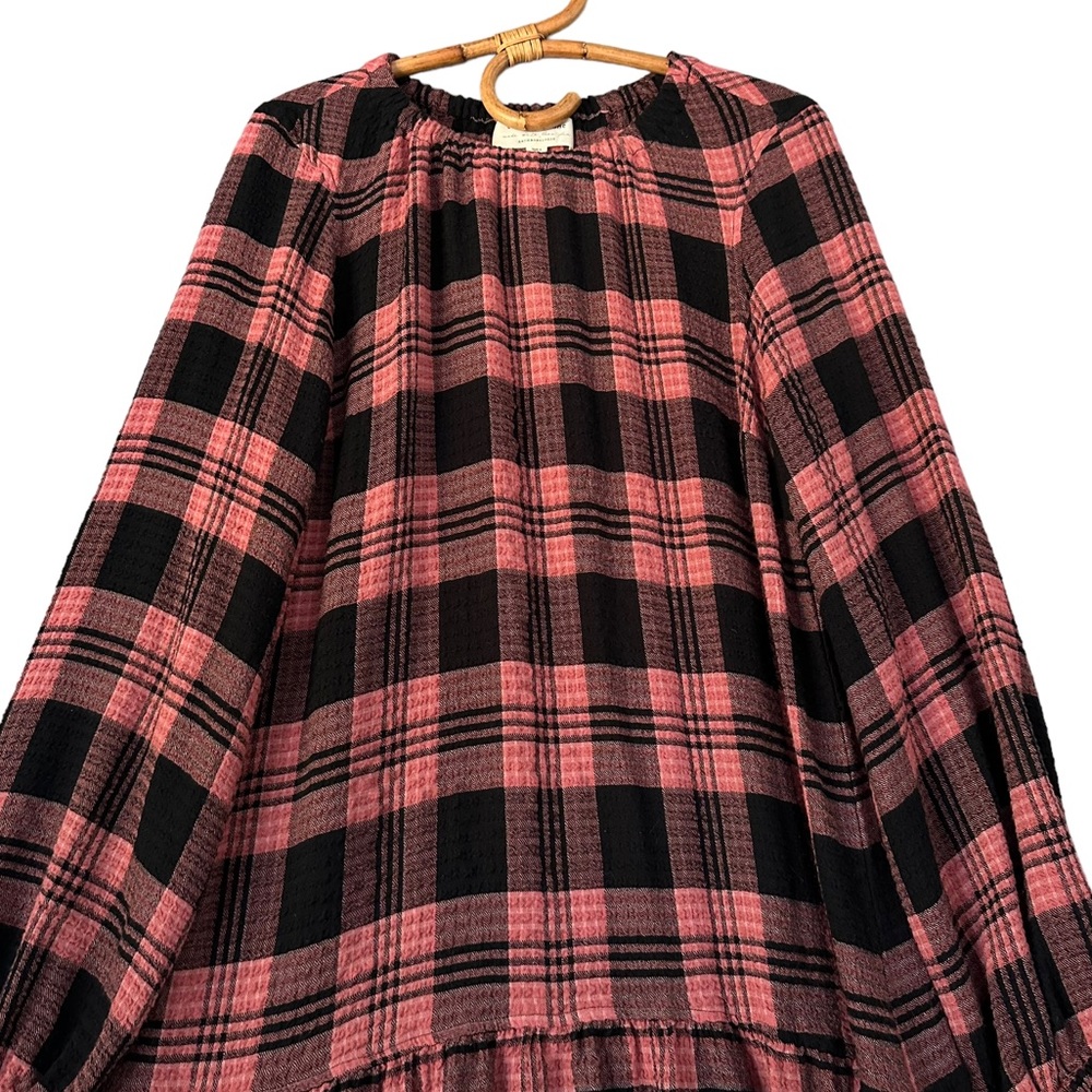 Anthropologie | Cloth & Stone | Daia Plaid Mini Dress Size S‎ *no belt* - Picture 3 of 13